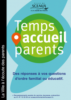 Visuel du flyer Temps d'accueil des parents